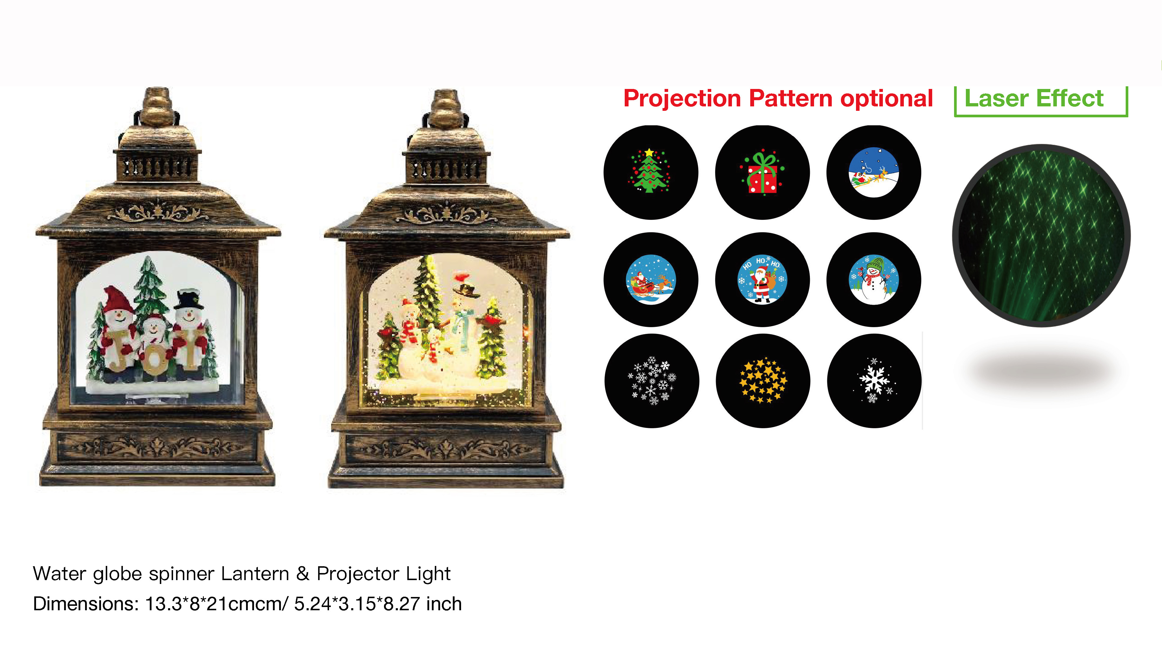 亚克力 提灯造型水灯 投影灯 雪人拿着JOY SR - 30