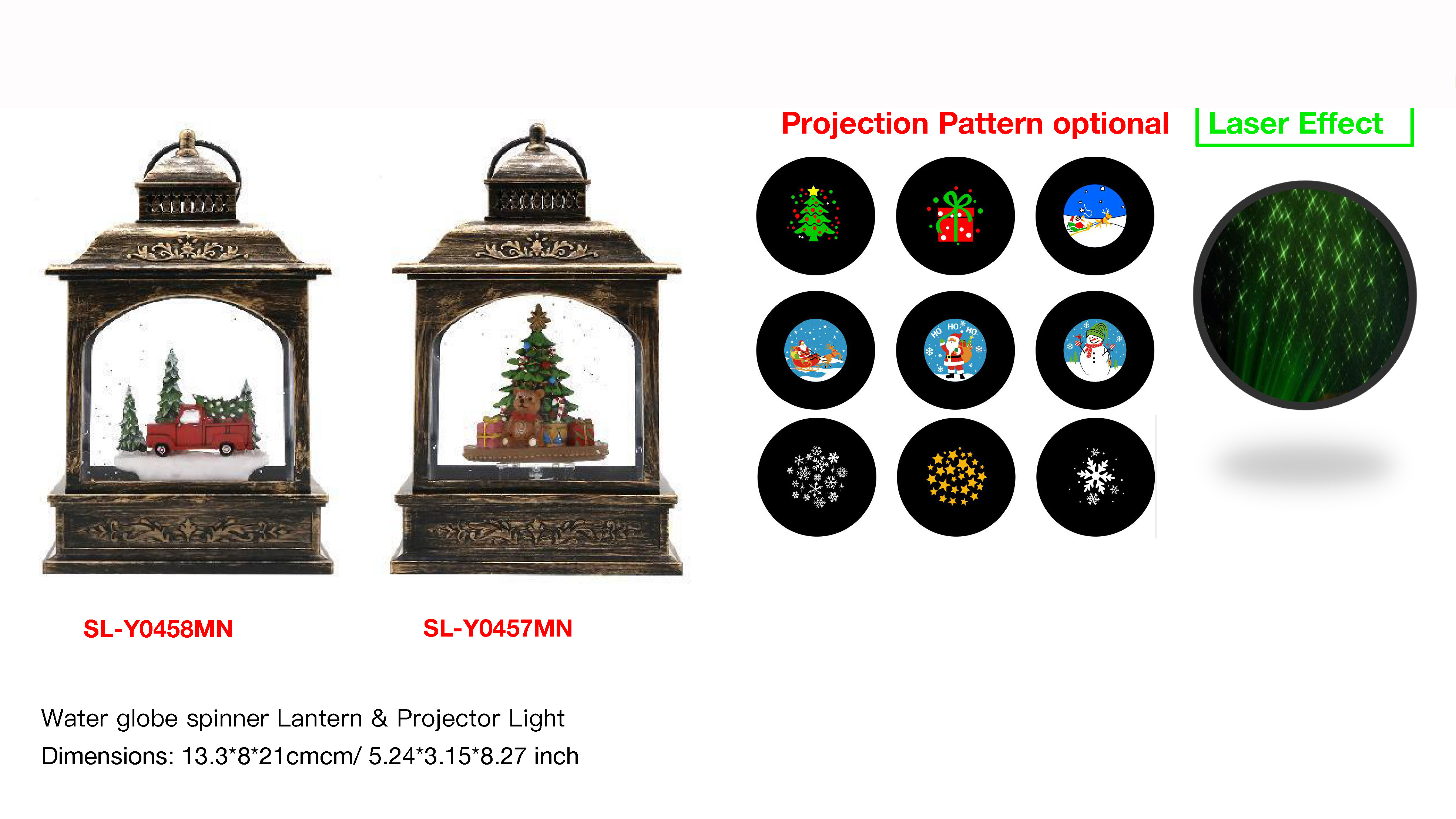 亚克力 提灯造型水灯 投影仪 红色皮卡车/小熊和礼品 SR - 39