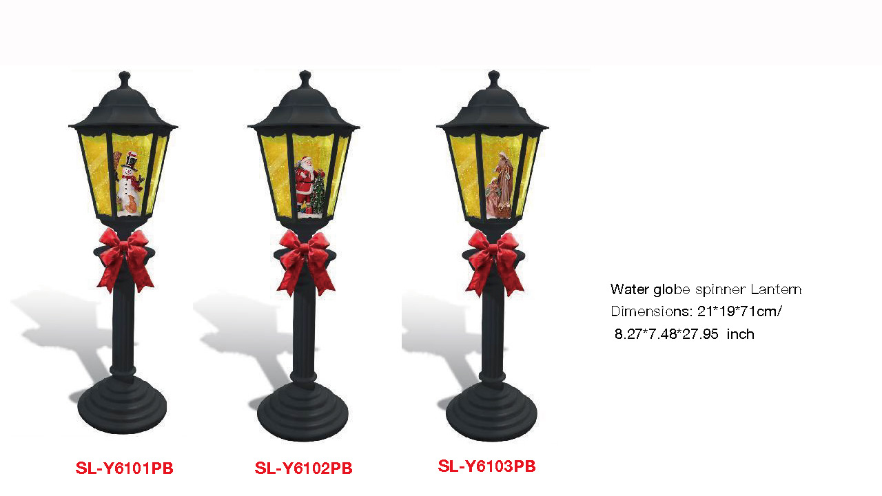 丙烯酸路灯形状水灯笼雪人/圣诞老人/圣母玛利亚SR-95