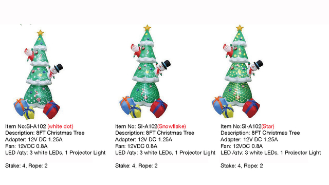 8 英尺圣诞树充气灯
