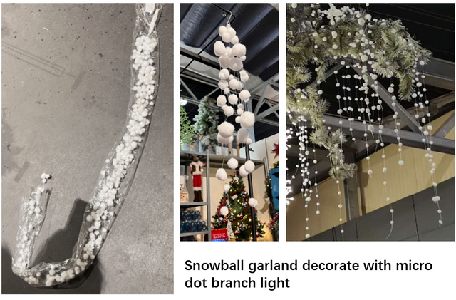 雪球造型窗帘灯 