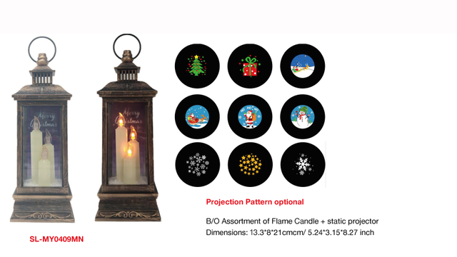 室内装饰 提灯造型 火焰蜡烛组合 + 静态投影 - 33