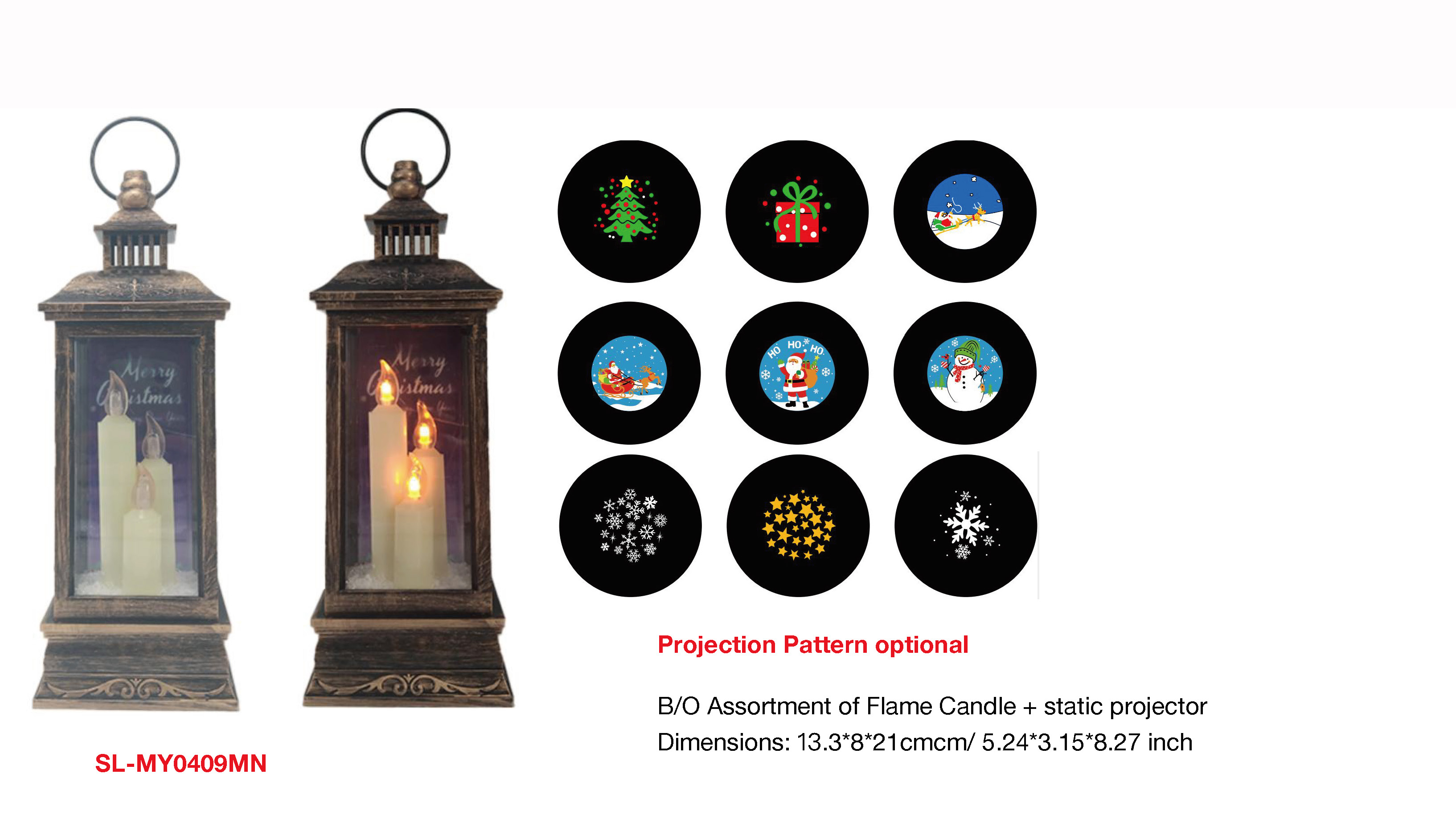 室内装饰 提灯造型 火焰蜡烛组合 + 静态投影 - 33
