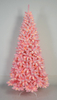 粉色普通圣诞树+植绒带灯串