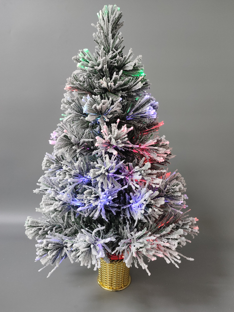 圣诞绿色光纤树+植绒