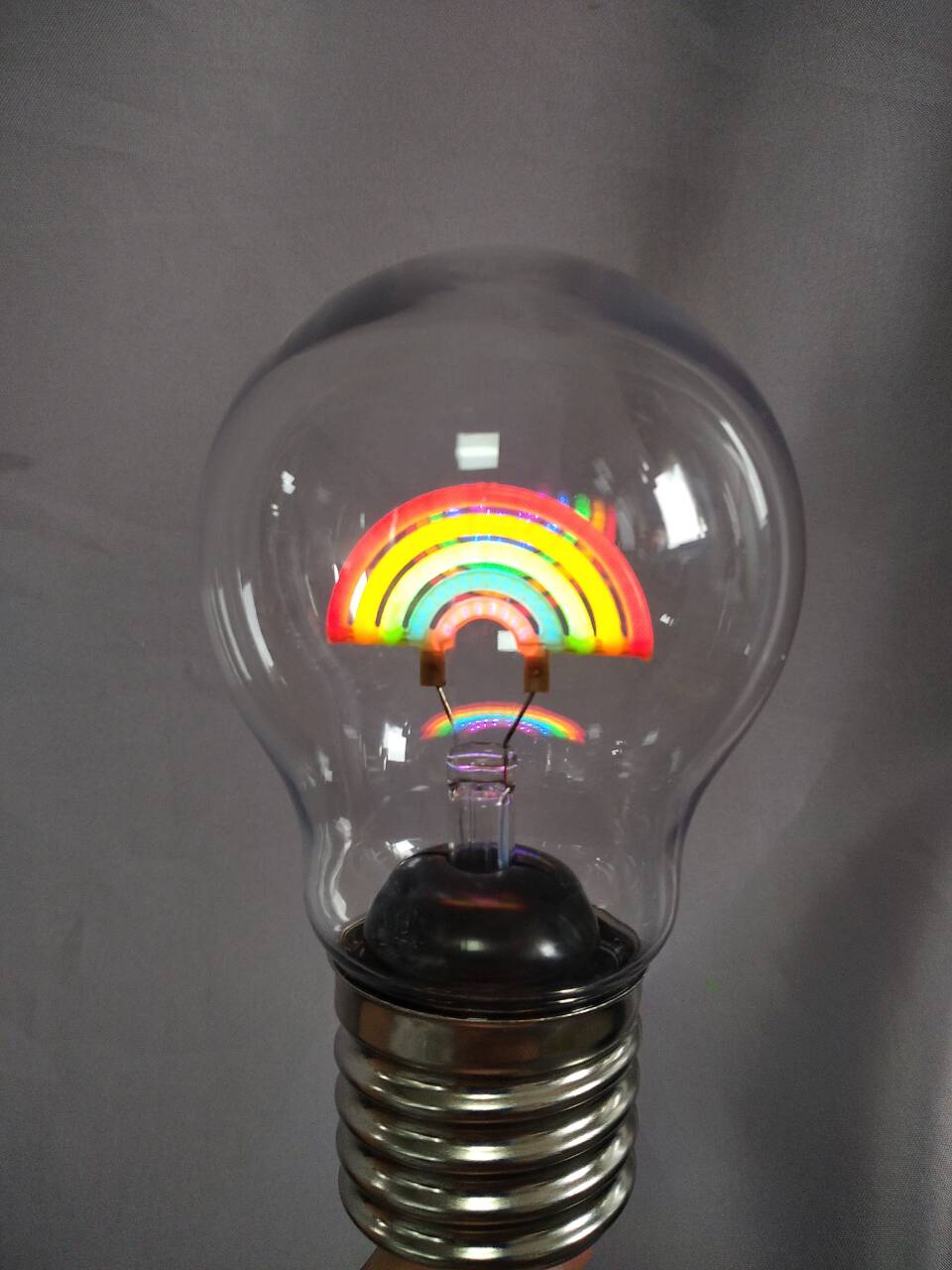 彩虹形宠物灯泡带型C型可充电电池，便携式装饰LED灯