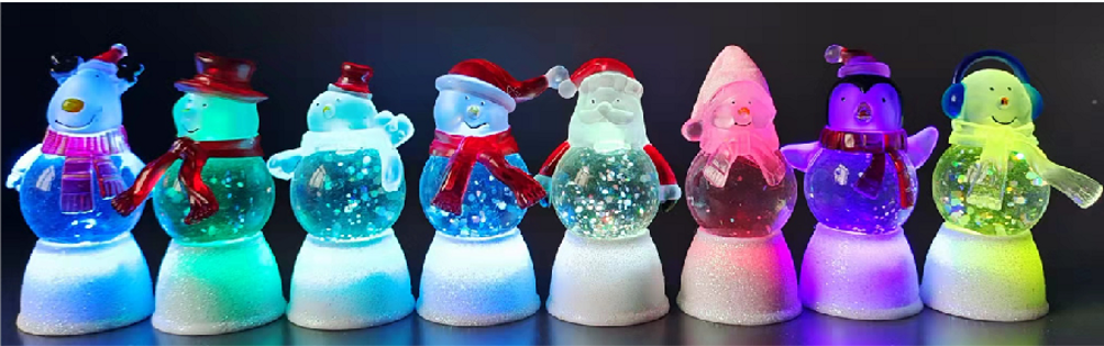 亚克力透明造型灯 雪人 圣诞老人 驯鹿 企鹅