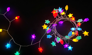 2米 TPE软胶星星/圆球灯串 40灯 3AA电池盒供电