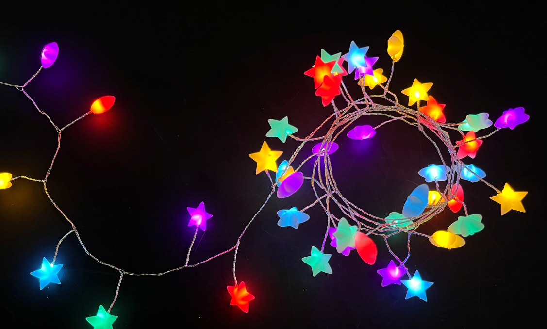 2米 TPE软胶星星/圆球灯串 40灯 3AA电池盒供电