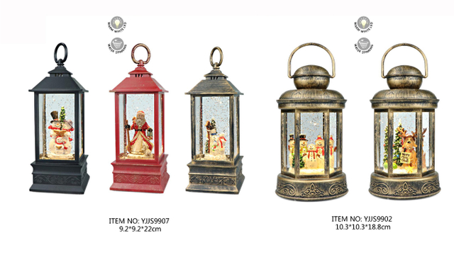 丙烯酸灯笼形水灯笼雪人合唱团/圣诞老人/驯鹿SJ -13