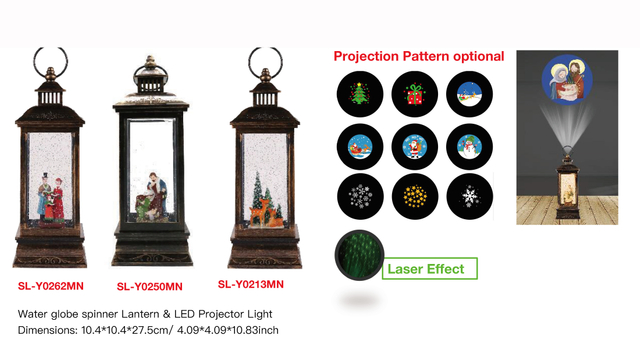 亚克力 提灯造型水灯 投影灯 唱诗班/ 圣母玛利亚/驯鹿 SR - 51