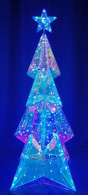 PVC幻彩+金属圣诞树造型灯