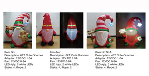 可爱侏儒充气 LED 灯