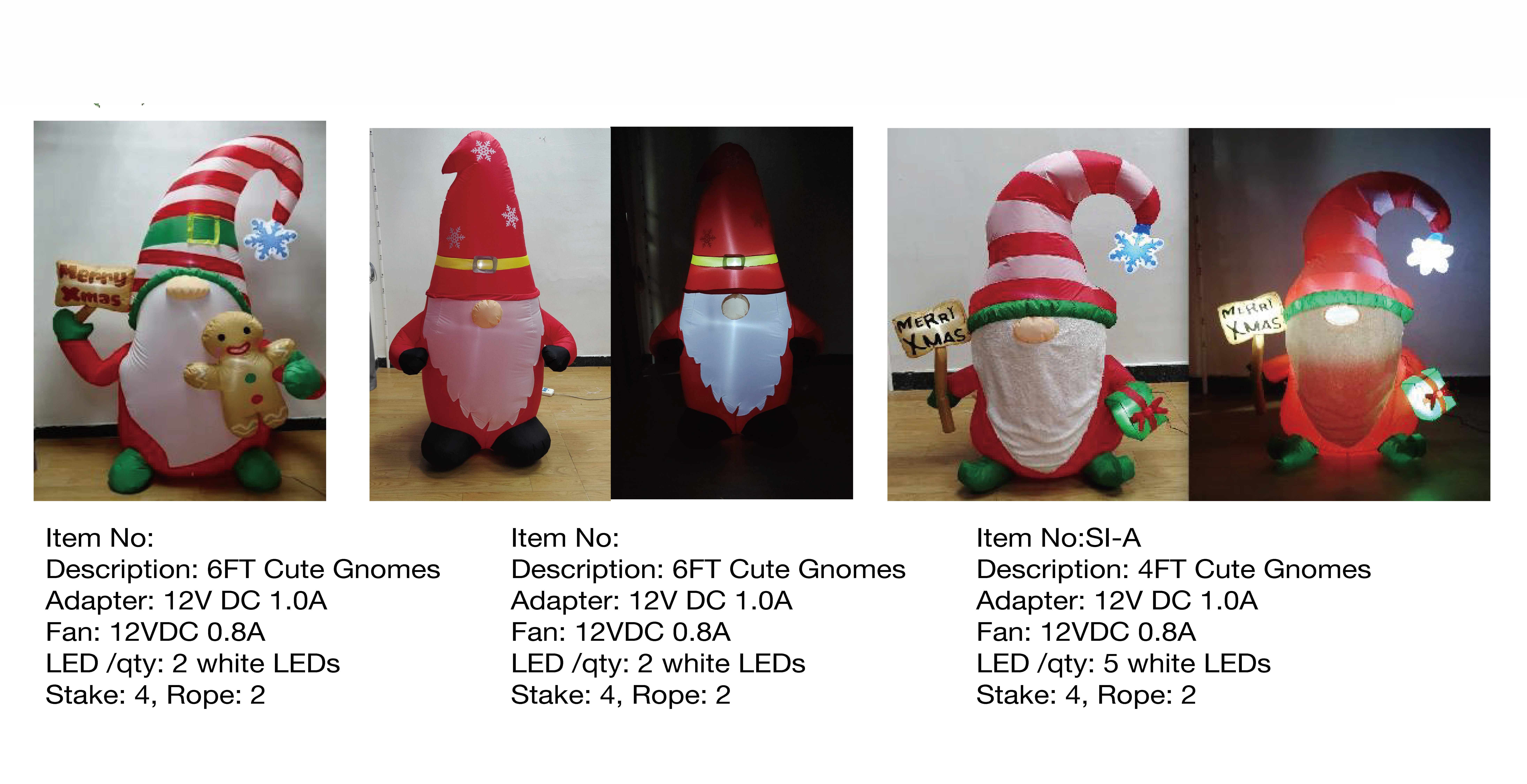 可爱侏儒充气 LED 灯