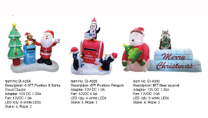  邮箱&圣诞老人&邮箱企鹅&熊松鼠充气灯