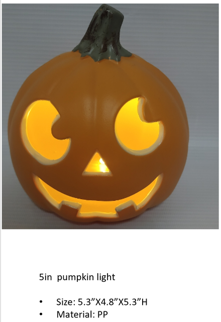 PP 5英寸橙色南瓜灯