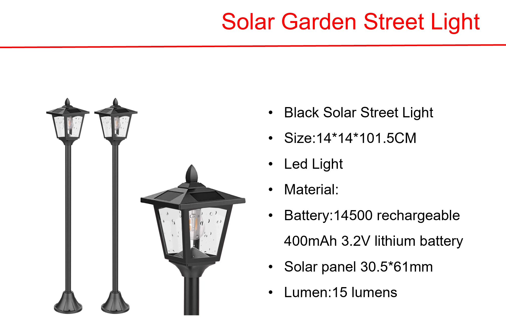 太阳能LED路灯和铜/金金属灯笼灯