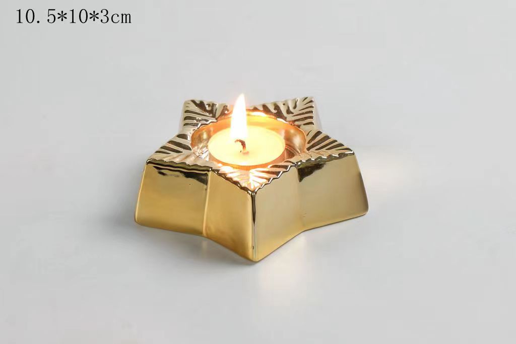 陶瓷金星烛台 - 21