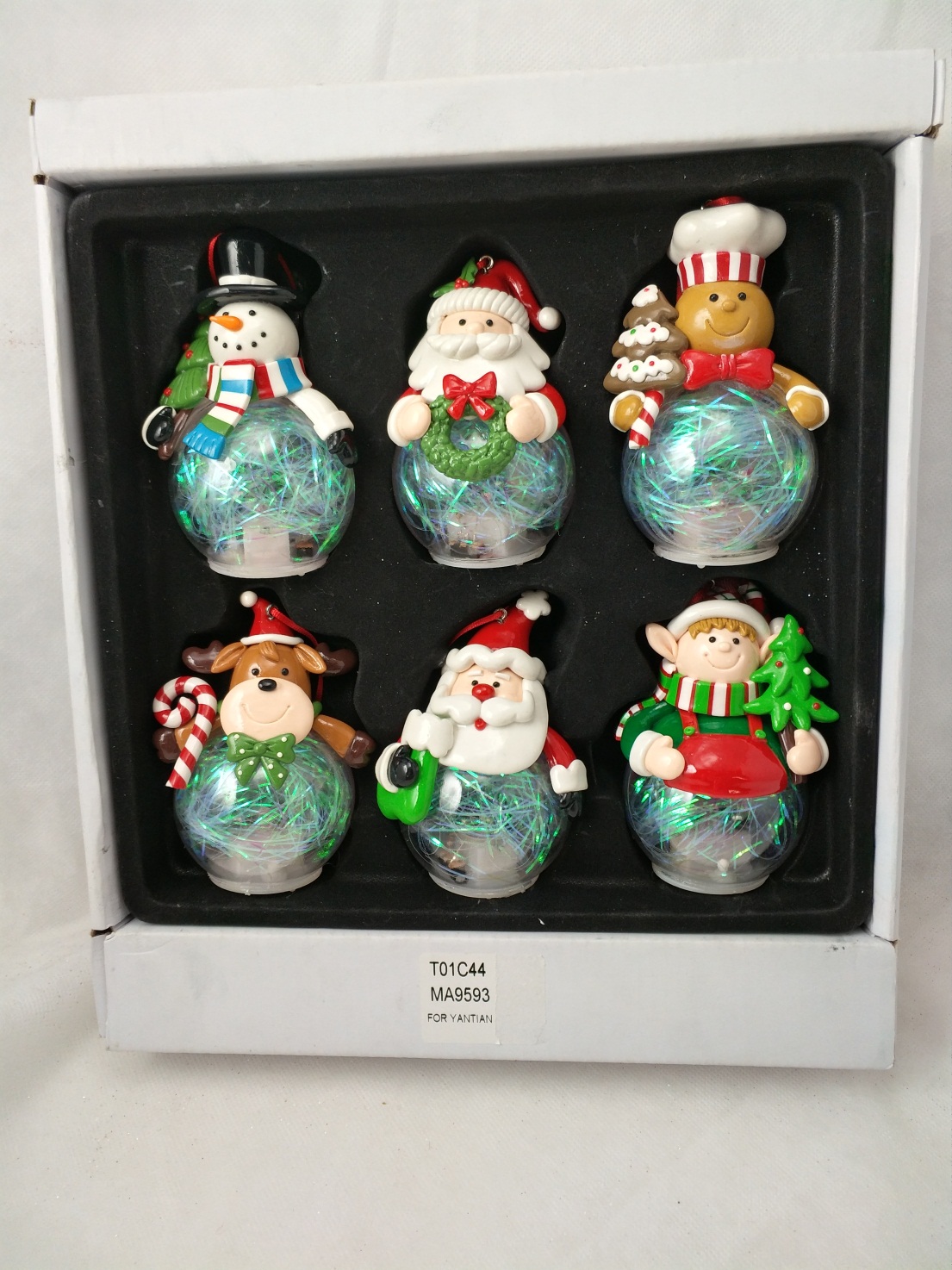 黏土造型 雪人 / 圣诞老人 / 姜饼人 / 驯鹿 球灯 暖白灯光 - 2