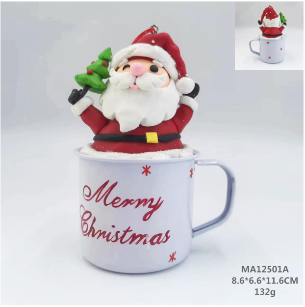 黏土造型一杯圣诞老人举起一棵树 - 27