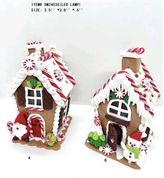 黏土造型 糖果屋 带圣诞老人 /雪人 - 18