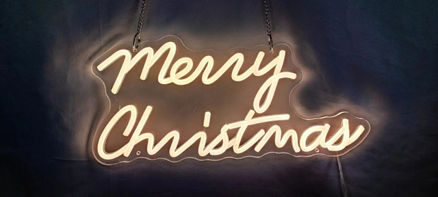 亚克力板圣诞快乐字母灯