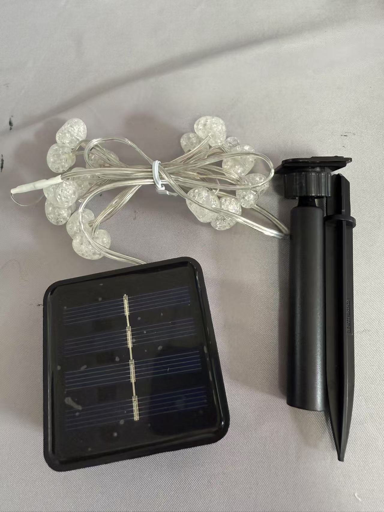 15灯透明的裂纹心形的led弦灯，带有温暖的白色光芒，浪漫的装饰照明/婚礼/事件/家