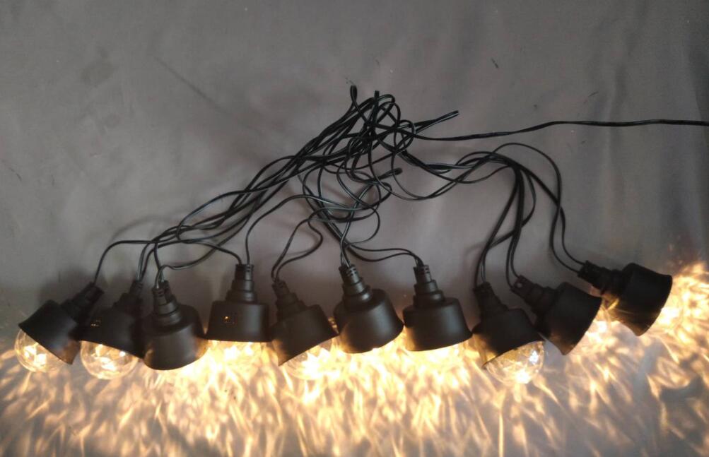 10灯DJ风格的氛围，带有黑色外壳 ​​+透明的钻石切割阴影 - 动态变色的LED派对装饰