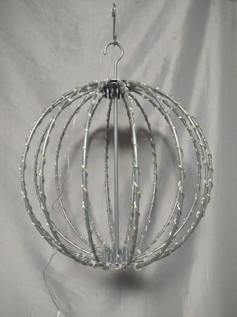 30厘米直径可折叠的悬挂球灯笼，带有350个温暖的白色铜线LED-避免空间的可折叠设计，用于迷人的室内/室外装饰照明