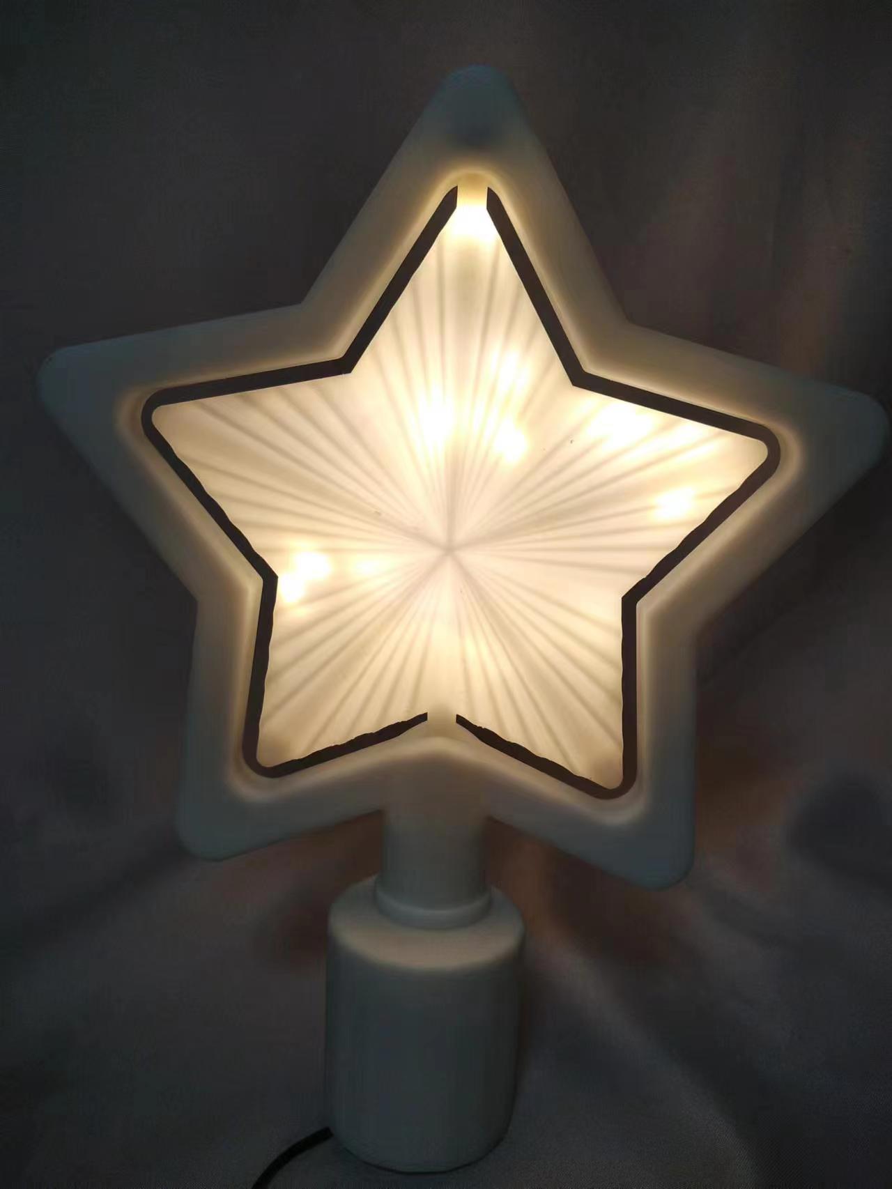 带有自动旋转的框架旋转树顶星