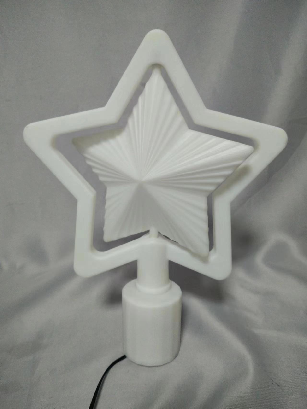 带有自动旋转的框架旋转树顶星