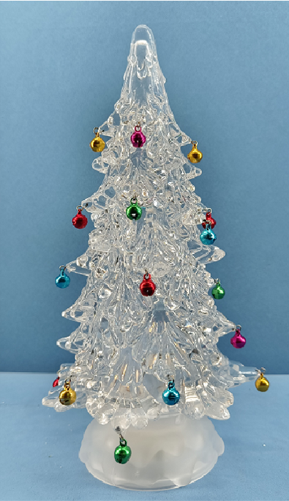 丙烯酸透明的圣诞树灯带有彩色球