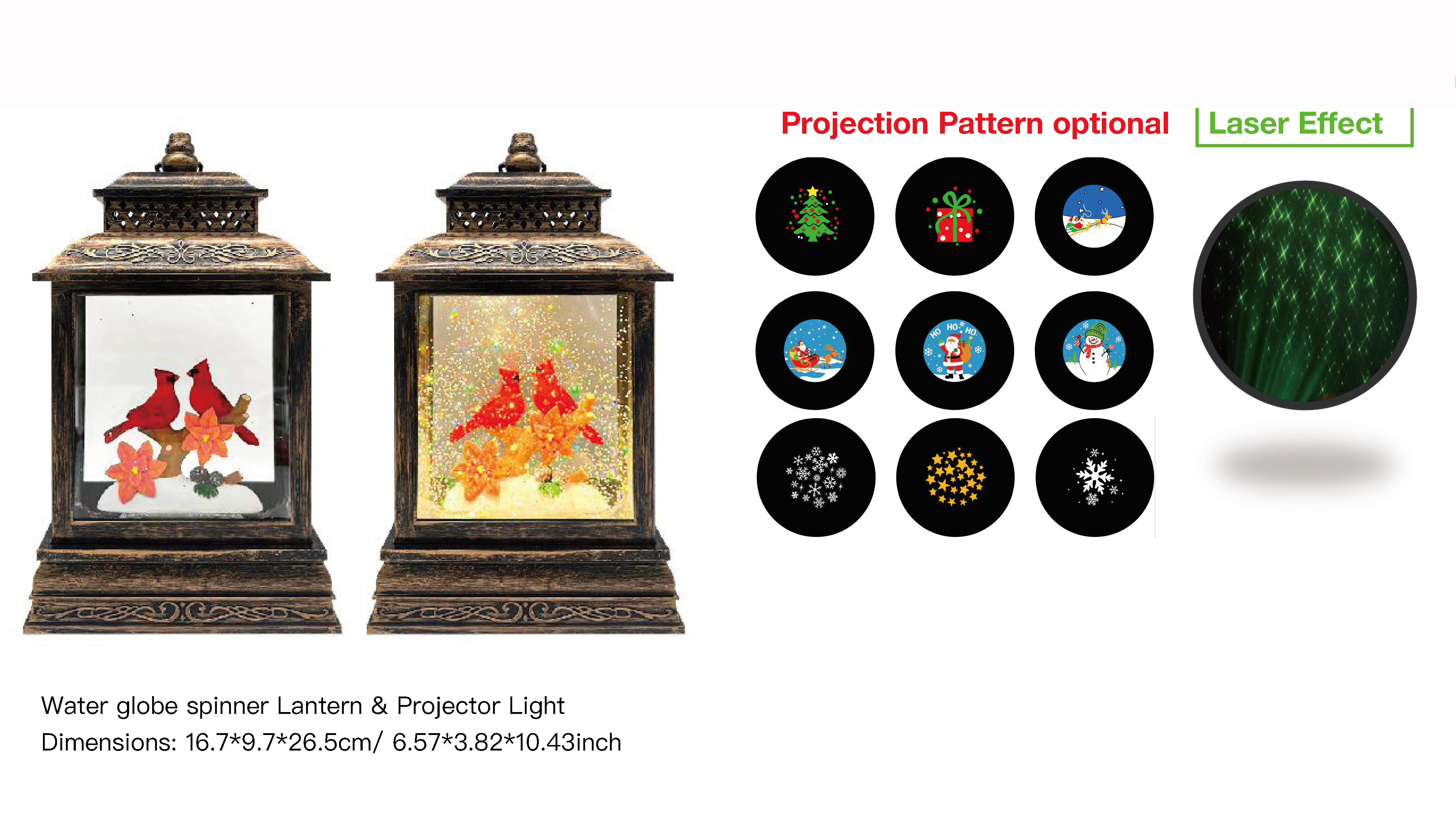 亚克力 提灯造型水灯 投影灯 两只知更鸟 SR - 18