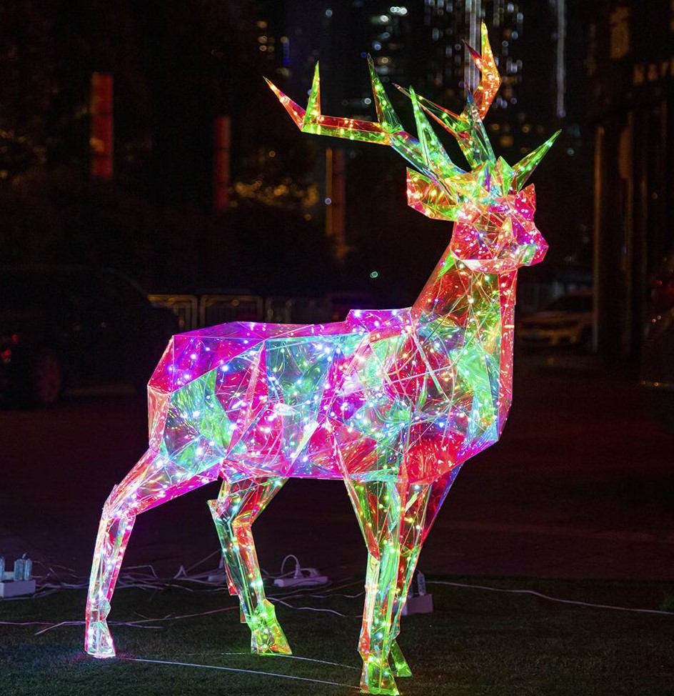 颜色的彩色圣诞鹿