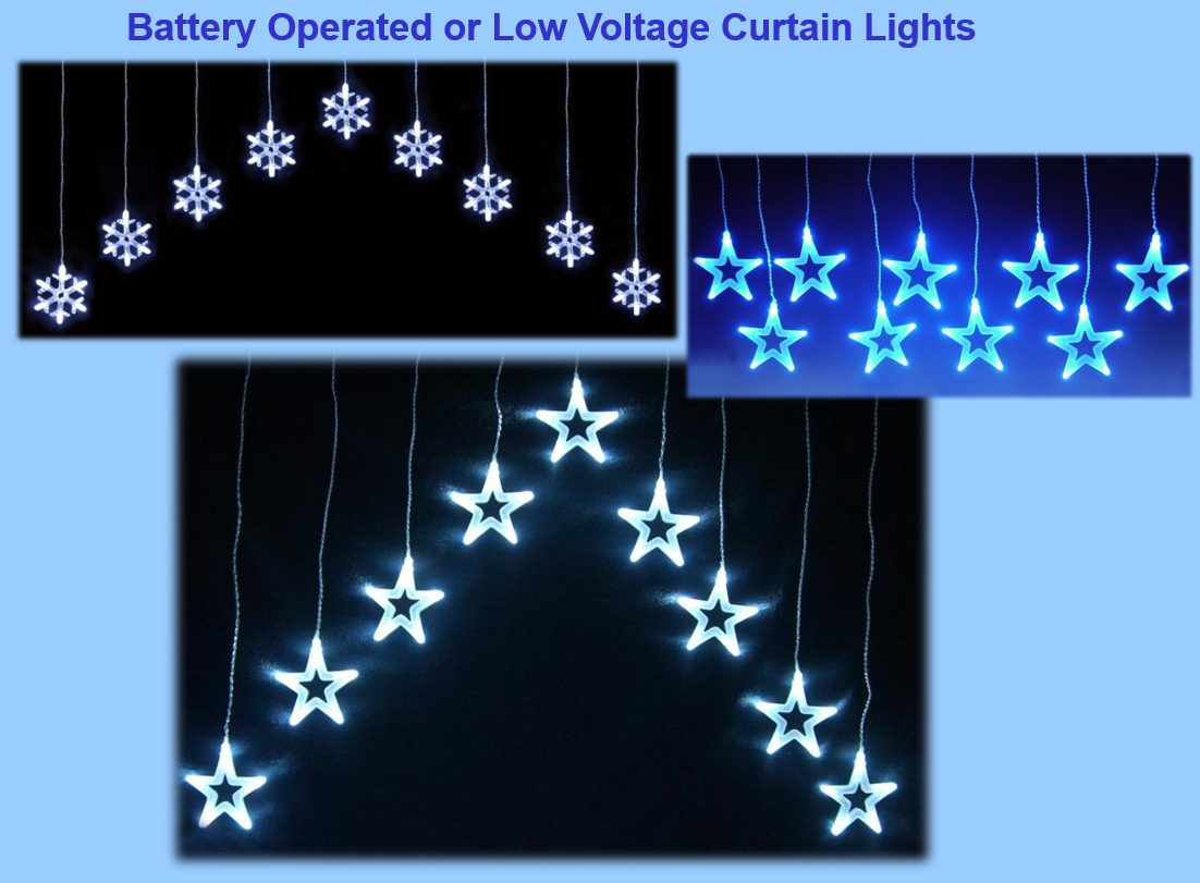 星星雪花窗帘灯