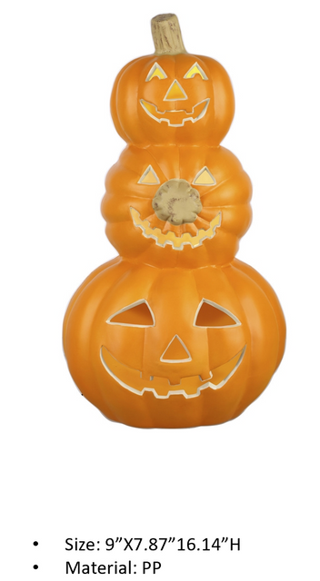 PP 橙色3颗-南瓜造型灯