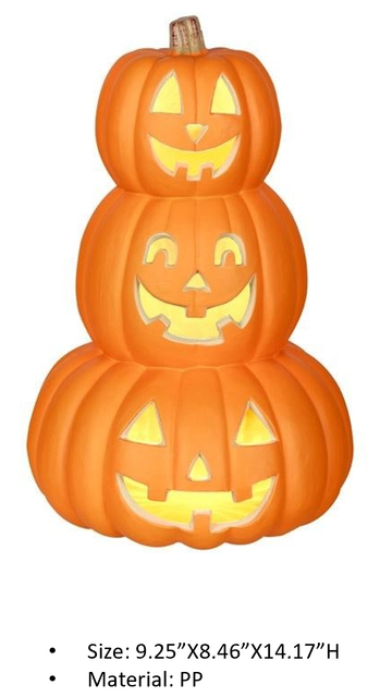 PP 橙色3颗-南瓜造型灯