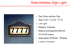 太阳能 LED 铜塑料邮政和地址标志灯