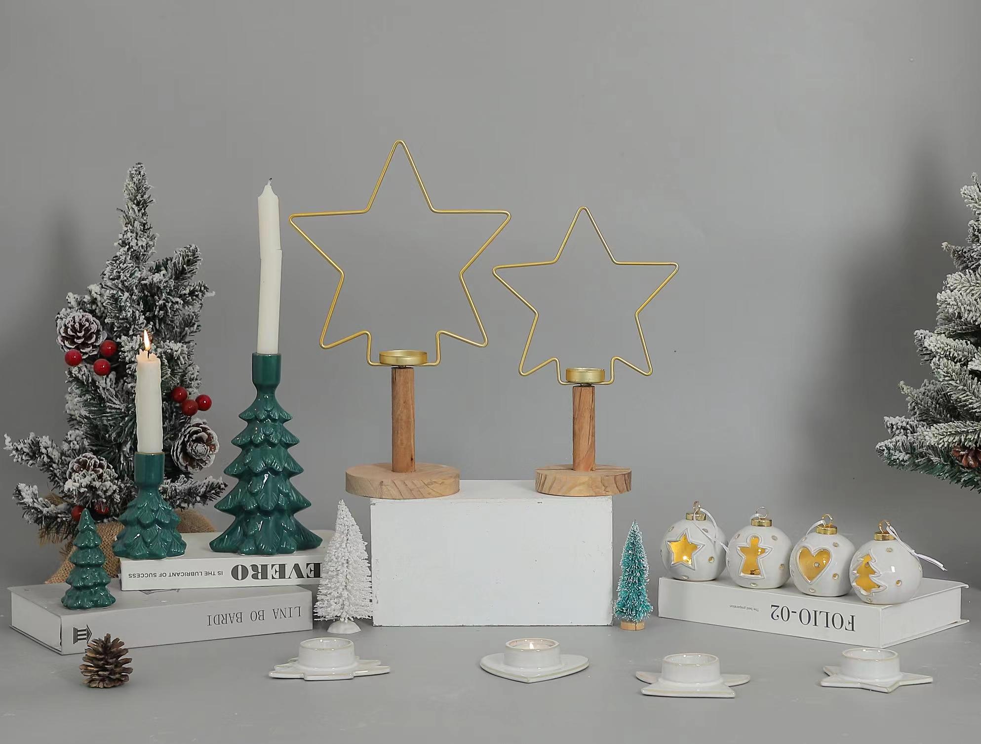 瓷质圣诞树 / 星星 / 心形糖果架 - 25