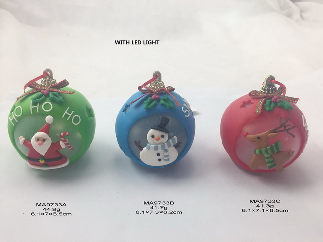 黏土造型 圣诞老人/雪人/驯鹿 LED 灯 - 3