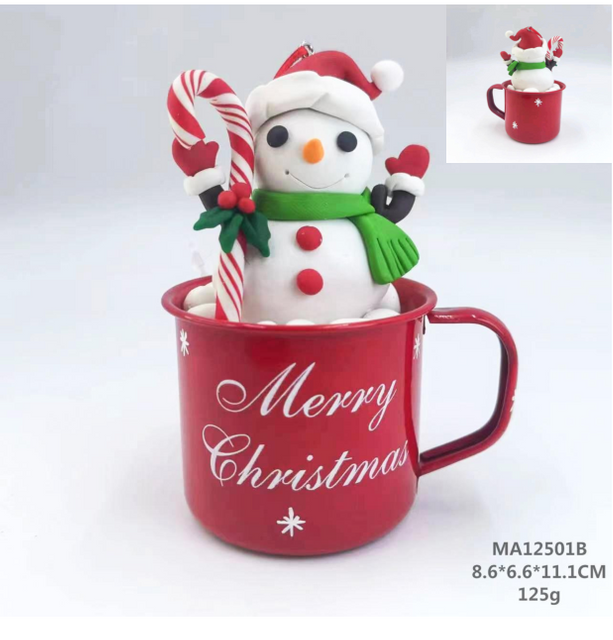 黏土造型一杯雪人 - 28