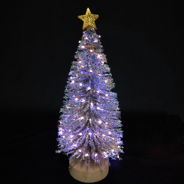 圣诞幻彩迷你树+闪光顶星