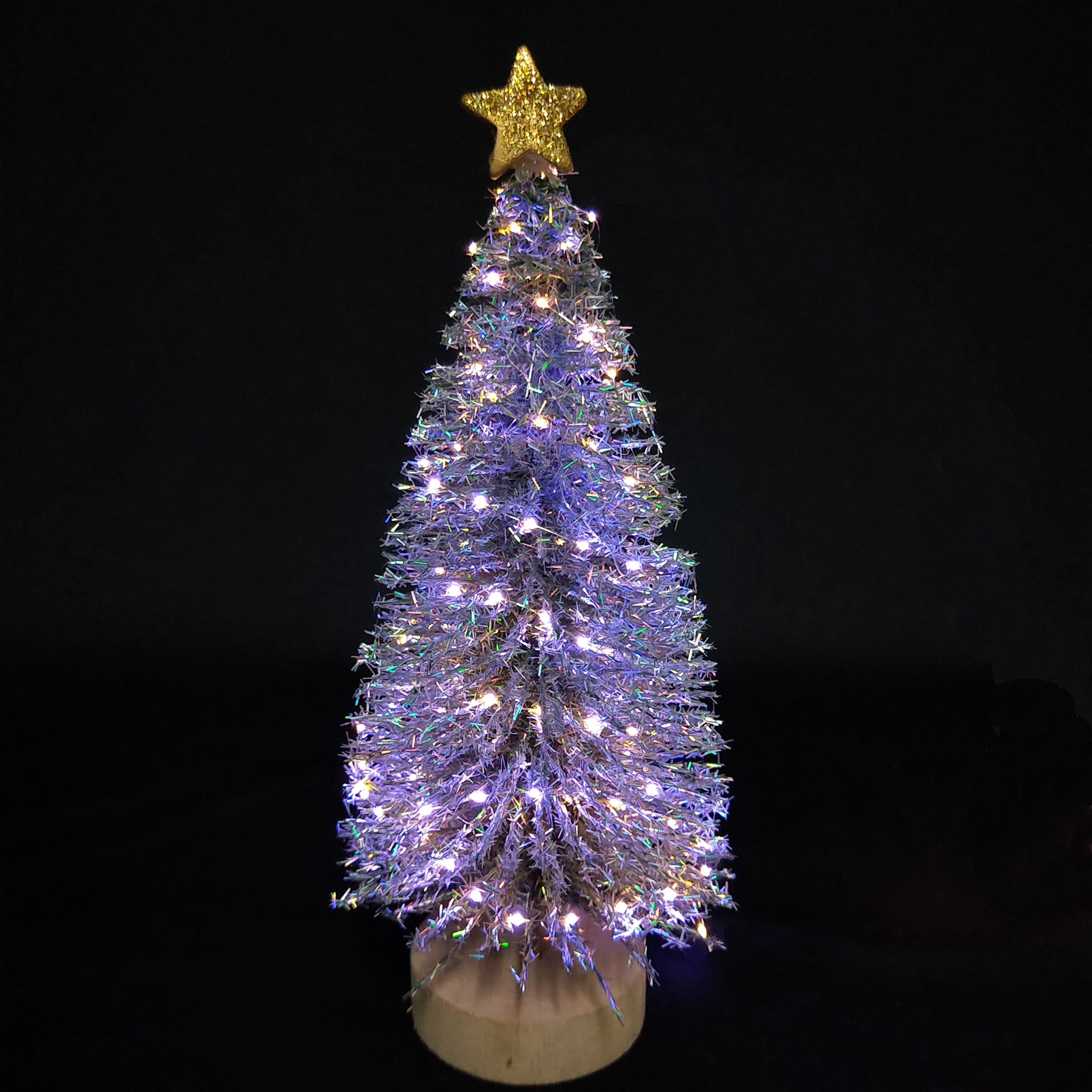 圣诞幻彩迷你树+闪光顶星