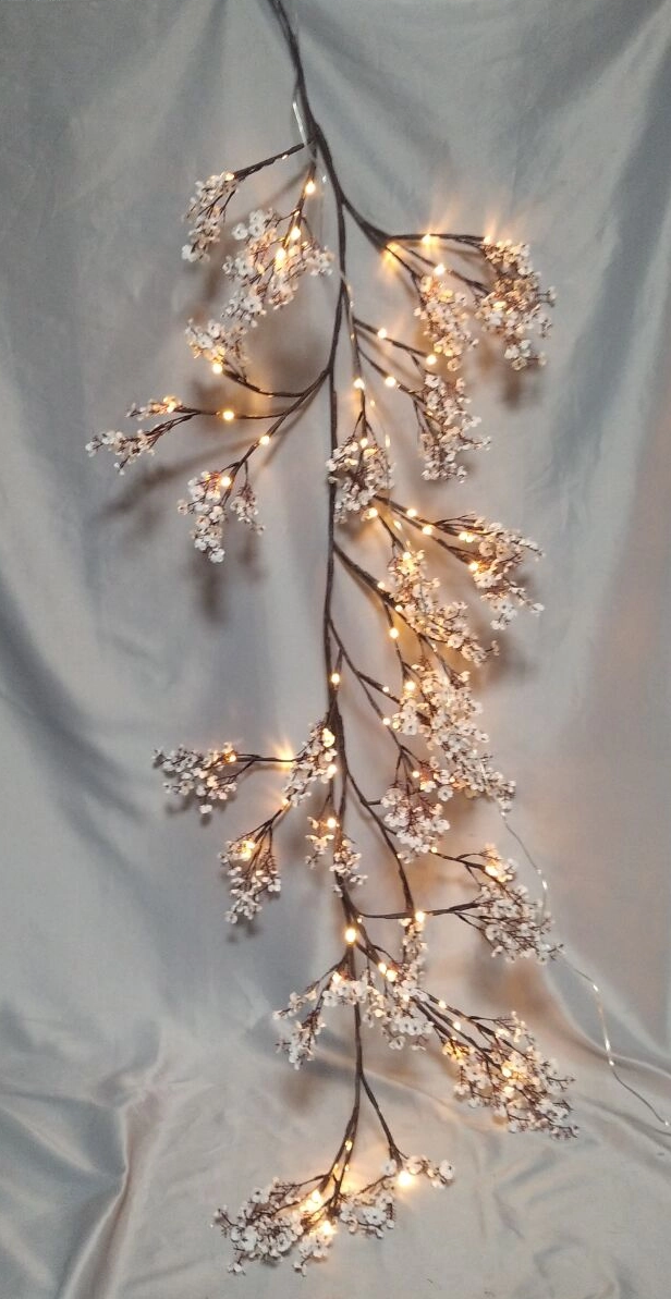 新的150万人造枯萎的树枝葡萄和花led灯树-F4嵌入式70列的温暖白色花灯，用于优雅的室内/室外装饰照明