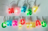 MC字母灯弦带有PVC “ Merry ”&“圣诞节”字母，10厘米的灯泡间距，节日假期LED室内/室外使用装饰