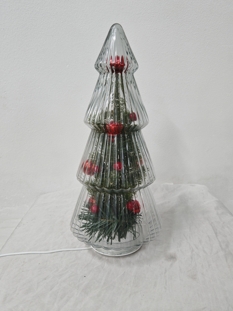 透明玻璃旋转圣诞树