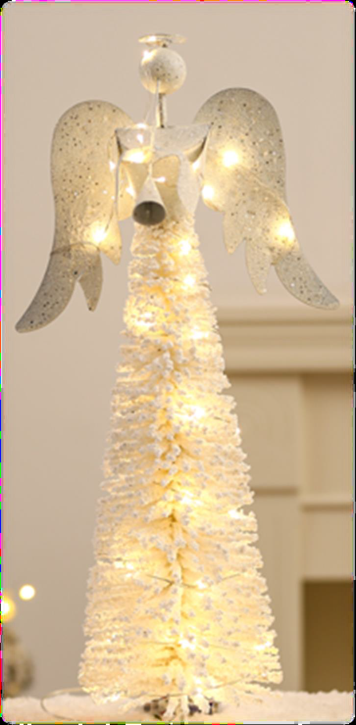 天使 圣诞树 礼物盒 水晶灯 