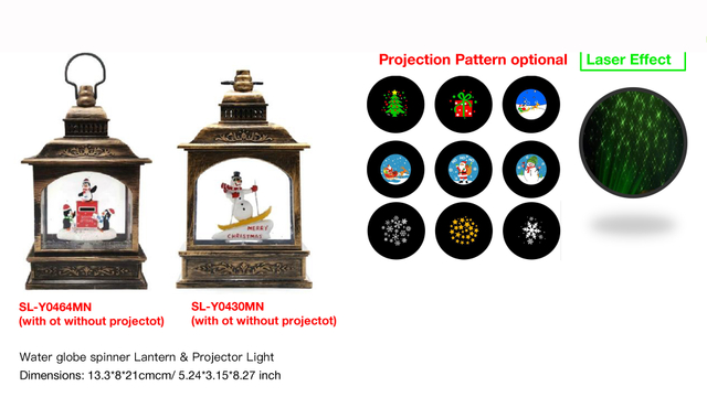 亚克力 提灯造型水灯 投影灯 企鹅和邮箱 /滑雪雪人 SR - 40