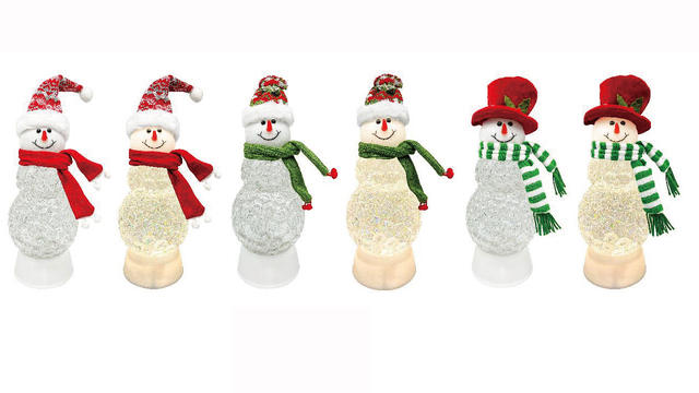 亚克力 雪人造型水灯 戴围巾和帽子 SR - 122