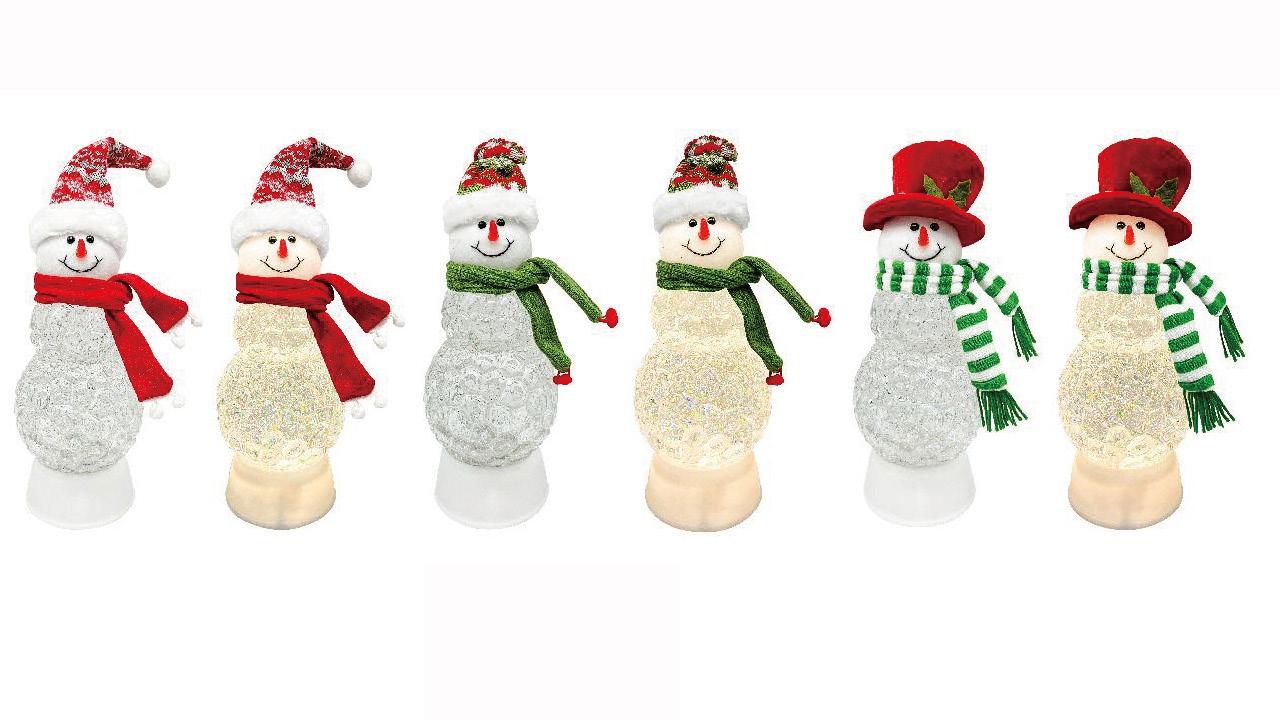 亚克力 雪人造型水灯 戴围巾和帽子 SR - 122